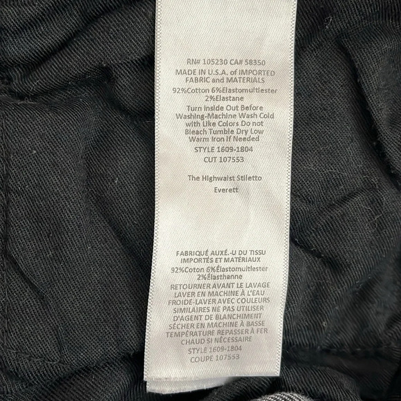 CURRENT ELLIOT High Waist Stiletto Jeans, Size 30 - Picture 14 of 15